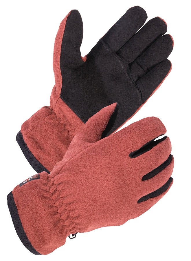 SKYDEER Womens Winter Gloves with Premium Genuine Deerskin Suede Leather and Windproof Polar Fleece (SD8663T/M) - Image 1